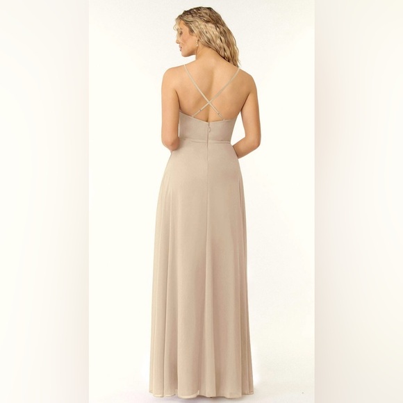 AZAZIE NAEEM Bridesmaid Dress Champagne Colored Dress - Picture 2 of 3